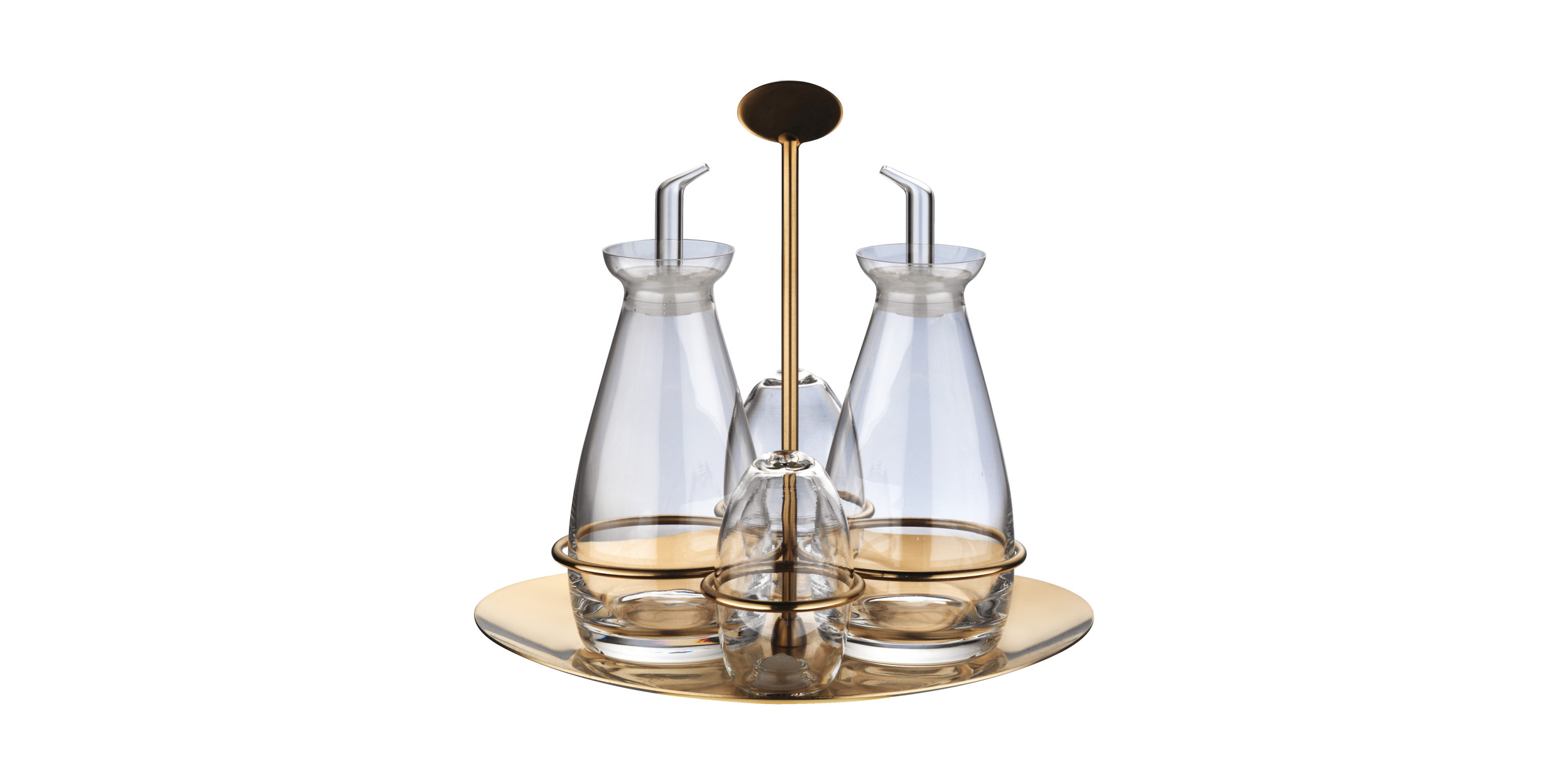 Cruet/Salt Cellar Set Due Ice Oro