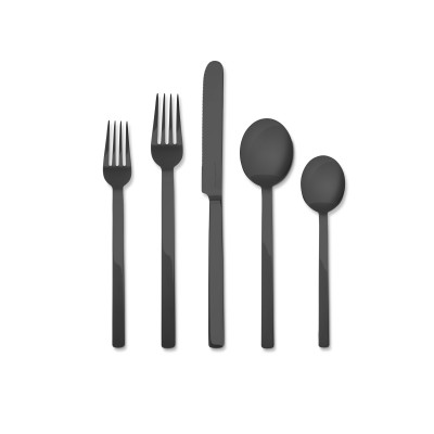 005 - Cutlery set 5pcs Stile Oro Nero