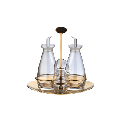 Cruet/Salt Cellar Set Due Ice Oro