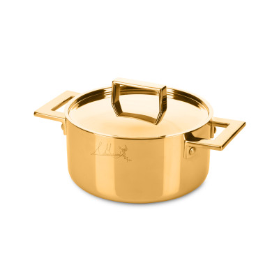 Casserole 2 handles 'Attiva' gold